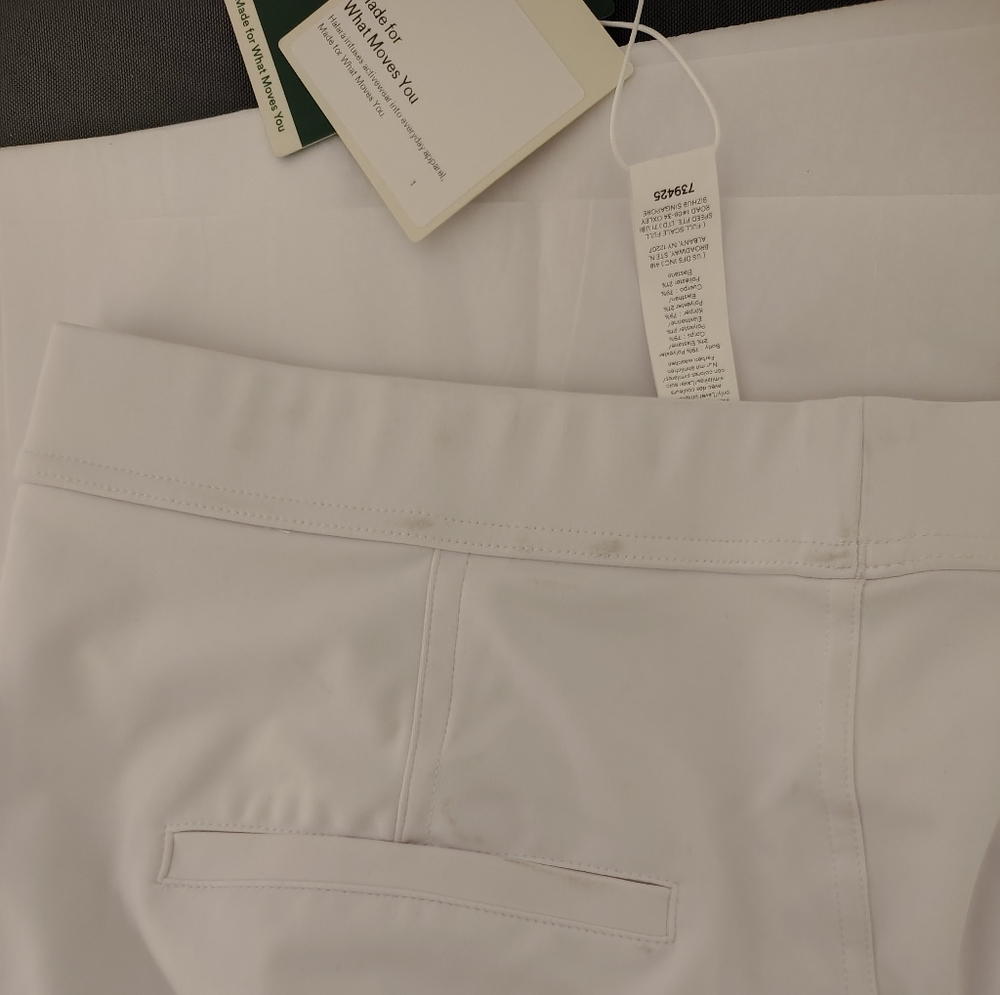 HALARA Flex High Waist Pocket Wide Leg and flare (M)Work Pants White - Picture 7 of 16